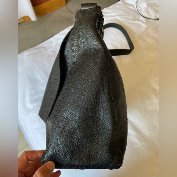 Black Leather Crossbody Bag - Picture 9 of 16